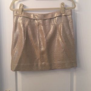 NWT J.Crew beige metallic mini skirt.