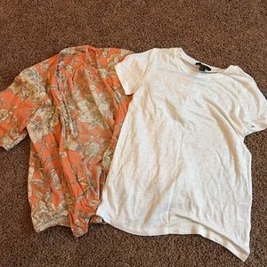T shirt and kimono set
