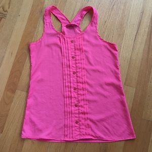 Coral/Pink razor back blouse