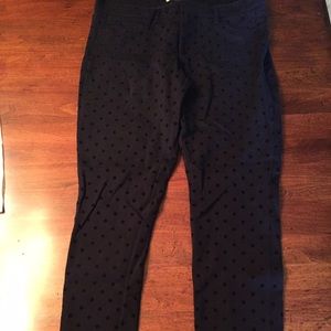 JCrew Black polka dot leggings size 6