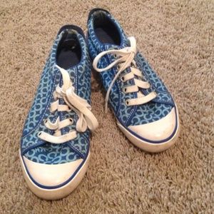 Blue coach sneakers