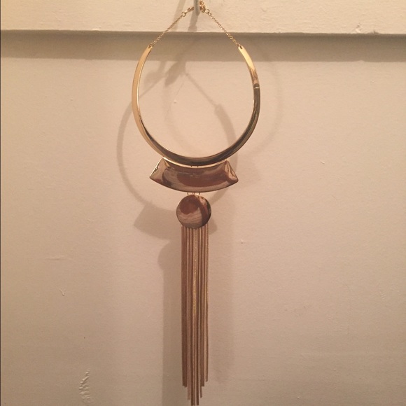 Gold choker/hanging necklace