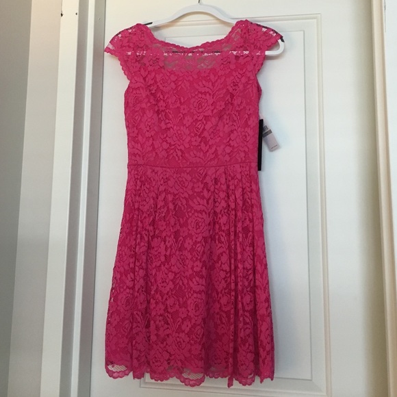 Cynthia Steffe pink lace dress