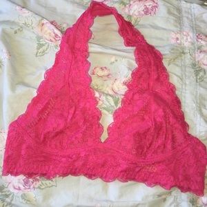 Free People halter bra in pink