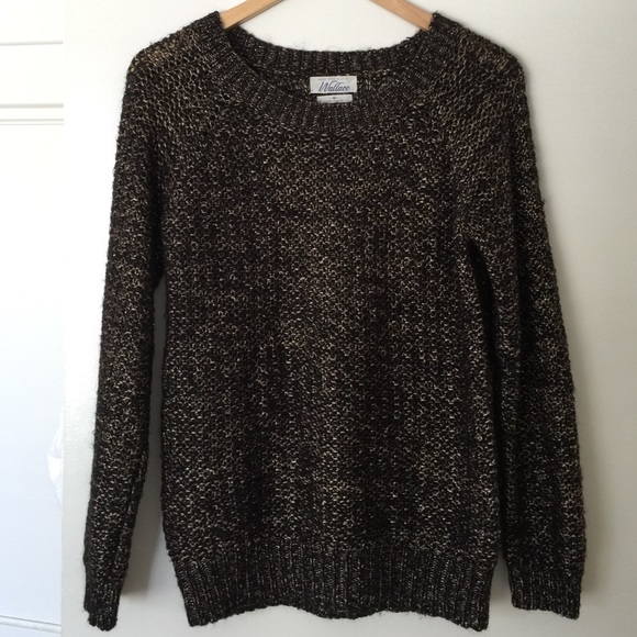 Wallace Madewell black and copper knit sweater