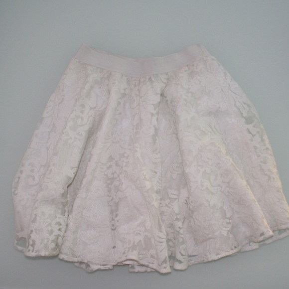 Forever 21 White Lace Circle Skirt