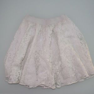 Forever 21 White Lace Circle Skirt
