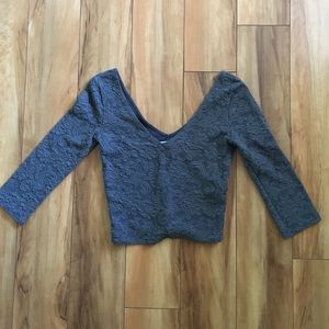 Abercrombie deep V crop top
