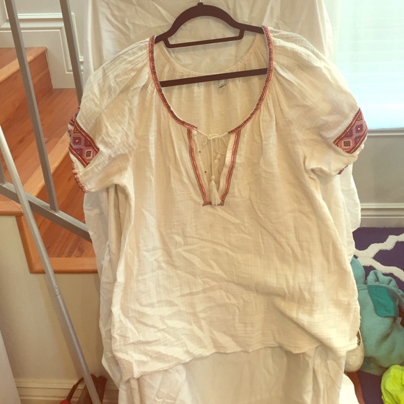 J crew tribal blouse/cover-up