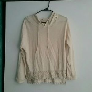 Relaxed Cream Hoodie