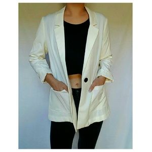 Cream ivory oversize blazer size 10