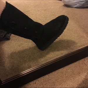 Black UGG Australia button boots