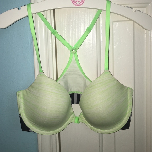 Pink Nation racer back bra.