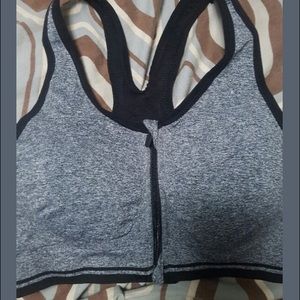 Zip up sports bra