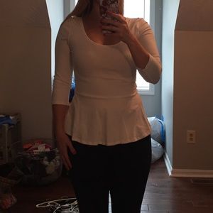 White express peplum top