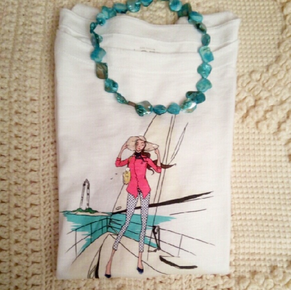 3/4 sleeve White tops