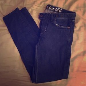 Madewell blue skinny jeans