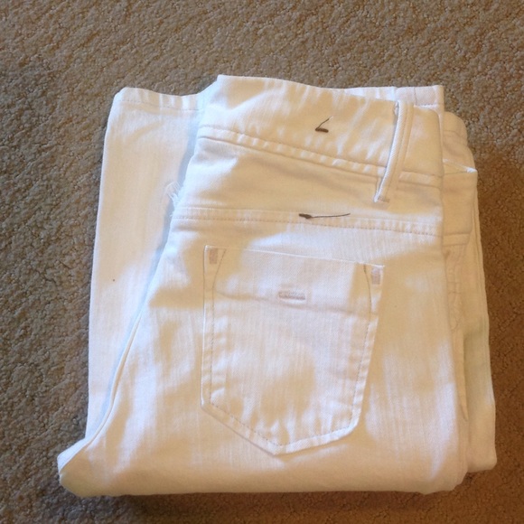 Banana republic white flared leg jeans