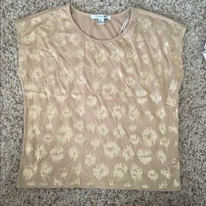 Forever 21 Sparkly Cheetah Print Shirt