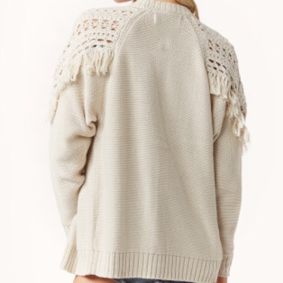 FRINGE CARDIGAN Oversized Slouchy Sweater Jacket - Picture 2 of 4