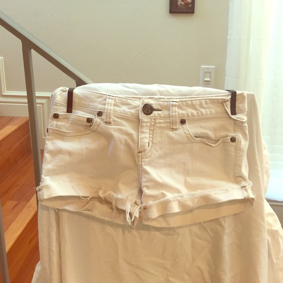 Free people white denim shorts