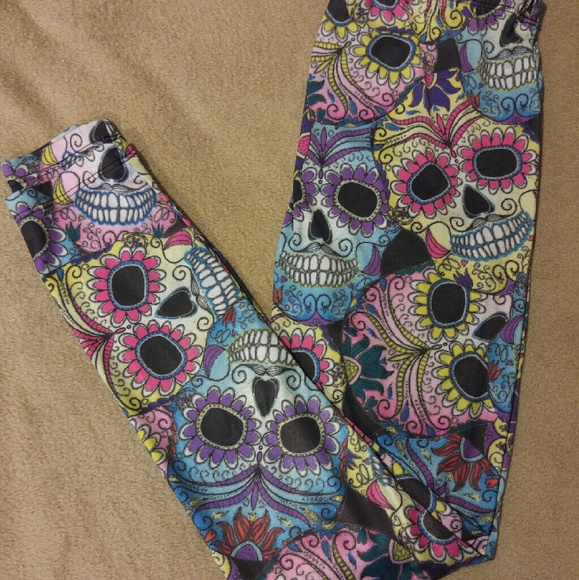 sugar skull leggings