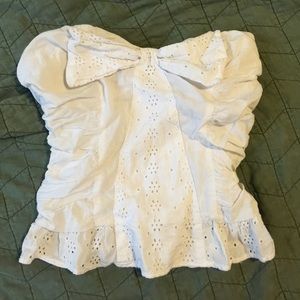 Jessica Simpson White Strapless top