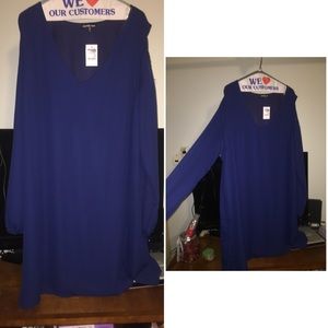 Plus size navy blue dress