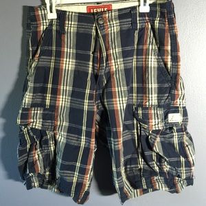 Levis Plaid Cargo Shorts