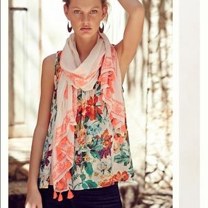 Ruffle back tank top