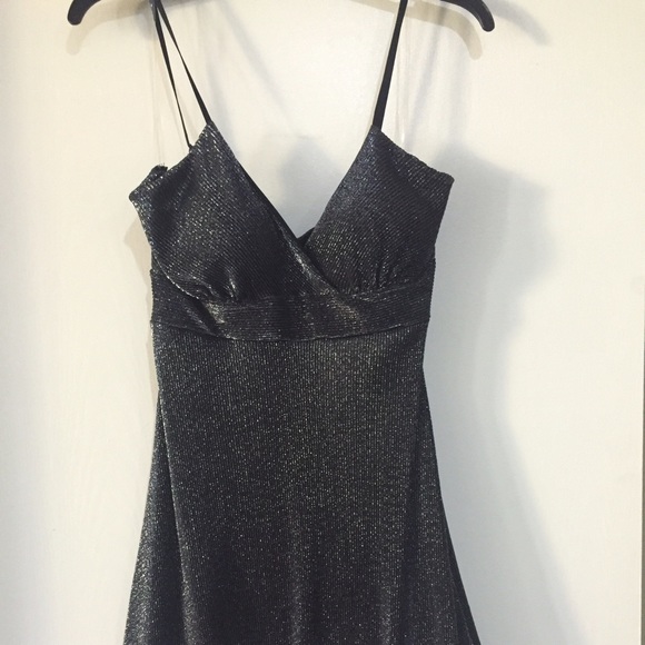 Gunmetal grey spaghetti strap dress