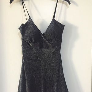 Gunmetal grey spaghetti strap dress