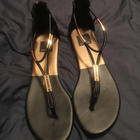 Never worn Dolce Vita gold and black sandals
