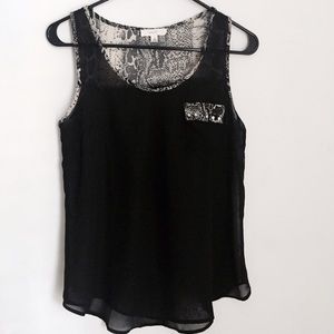 Sexy see-through Edge top with a front pocket