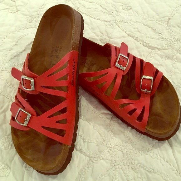 Birkenstock Shoes - Happy 2 strap red birks by Betula sz 39 N