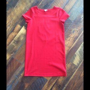 Red Gap Shift Dress