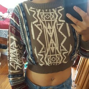 Cutout cropped sweater