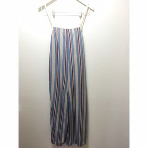 Crochet Straps Stripe Jumper