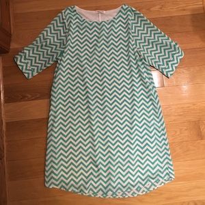 Women's Medium Turquoise Chevron Dress