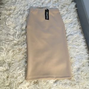 Tan body con skirt