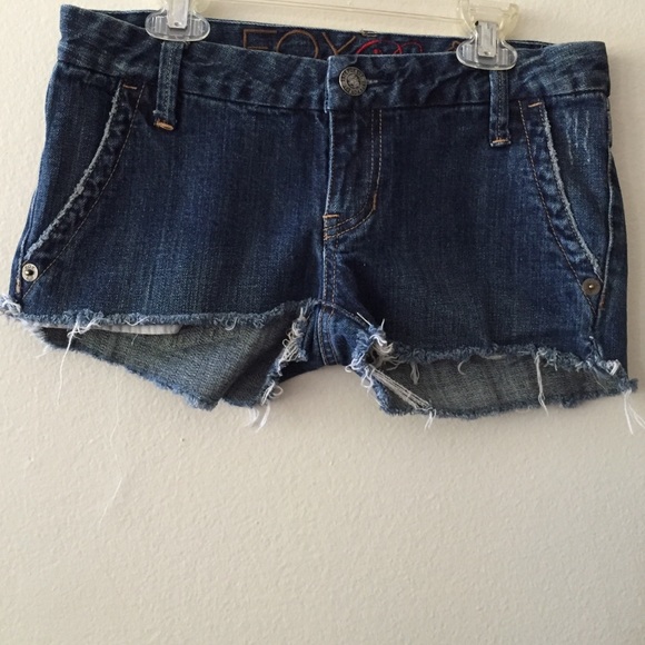 Fox denim short shorts