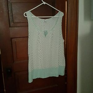 Mint green and grey tank