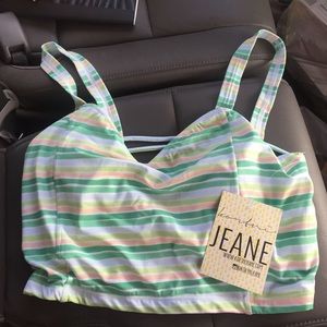 KORTNI JEANE STRIPE SWIM TOP