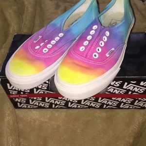 Rainbow tie dye Vans - Worn once