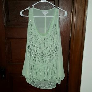 Stunning metallic beaded tank