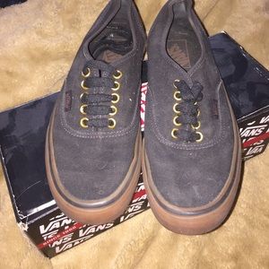Black with gummy sole Vans