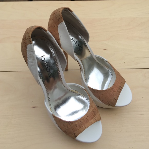 bebe cork heels