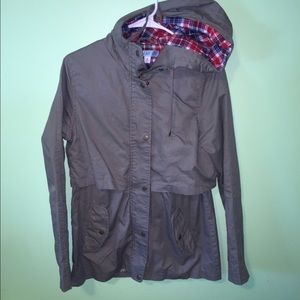 Dark green hooded coat