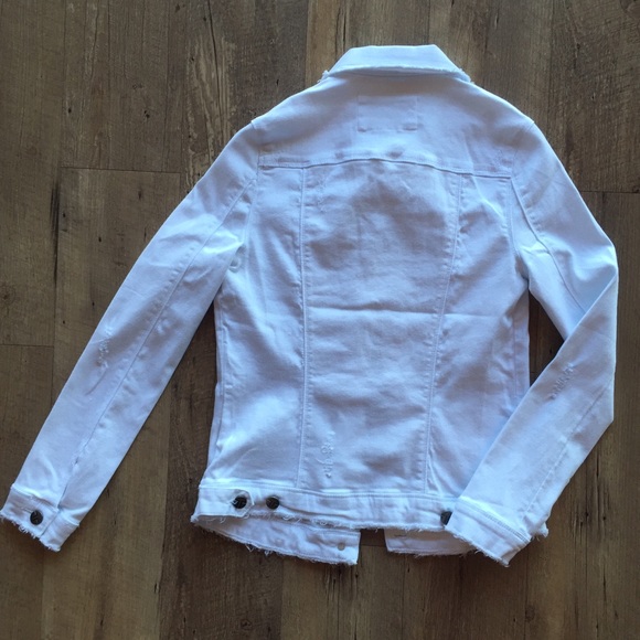 TRACTR distressed stretch denim jacket - Picture 2 of 4