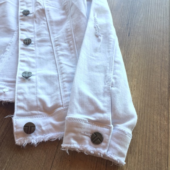 TRACTR distressed stretch denim jacket - Picture 3 of 4